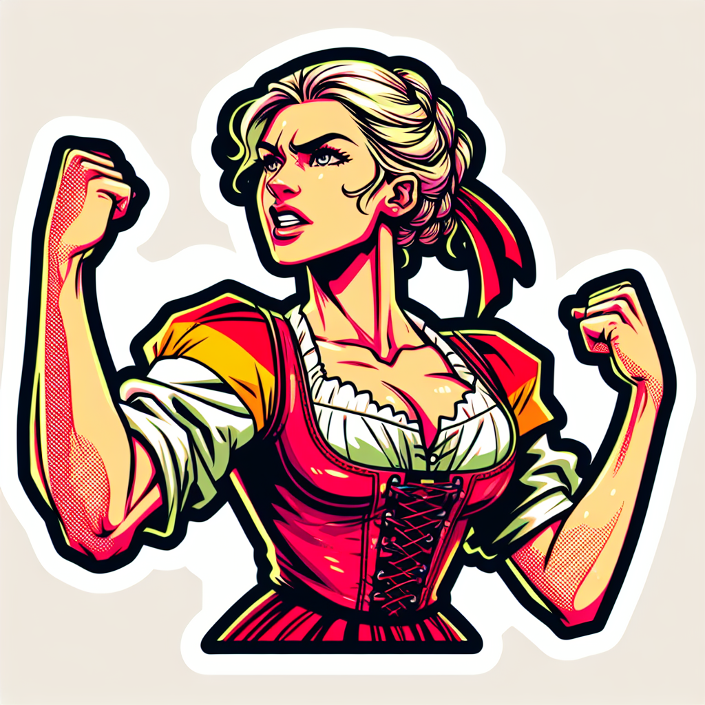 women fight ai sticker